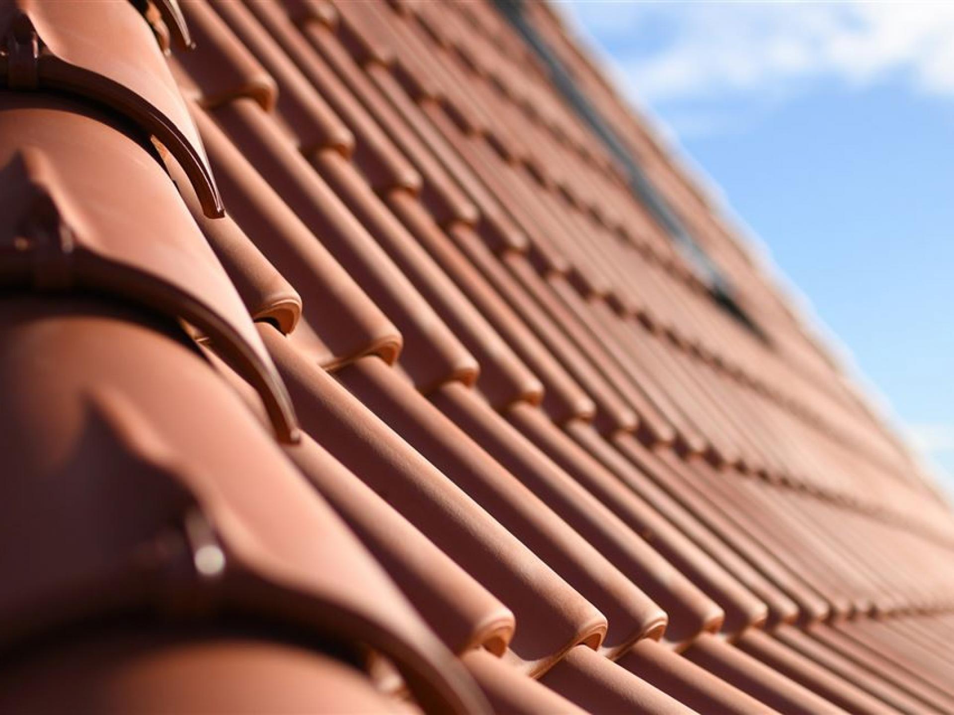 gedecktes Dach mit roten Ziegeln